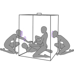 Cabine de jeu à glory holes réglables, violette — Scandale — vue 4
