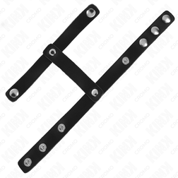KINK ANNEAU PENIS EN CUIR REGLABLE ET SANGLE DIVISEUR DE COUILLES