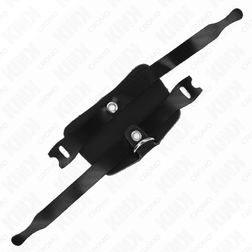 Cockring cuir à boucle et ardillon ajustable — gros plan
