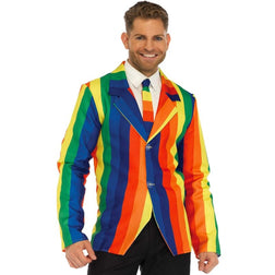 Blazer + cravate arc-en-ciel Pride taille S — vue de face