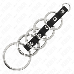 5 anneaux métal 3,2 à 5 cm cuir — emballage