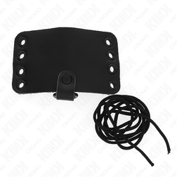 Cockring cuir large fermeture lacets ajustable — emballage
