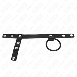 Cockring silicone 3,8 cm avec séparateur couilles — gros plan