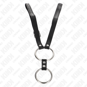 Double cockring métal 3,7 et 5 cm + ceinture hanches cuir — emballage