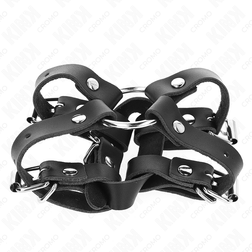 Harnais pénis cuir multi-sangles ajustable — Strap Frame — emballage