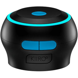 Manette bluetooth masturbateur noire avec boutons bleus et contour lumineux