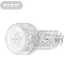 Gaine masturbation transparente cristal - gros plan