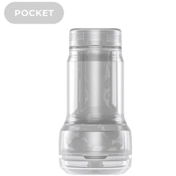 Gaine masturbation transparente cristal - vue détaillée