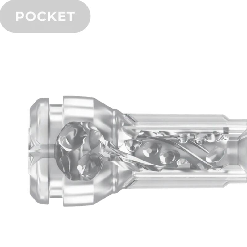 Gaine masturbation transparente cristal — en situation