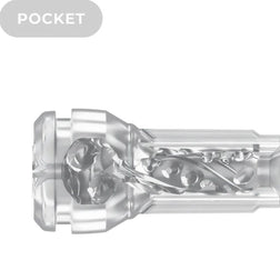 Gaine masturbation transparente cristal - en situation