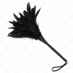 KINK - PLUMES DE POULET TICKLE EN FORME DE CORNE NOIRE 36 CM — vue 2