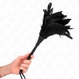 KINK - PLUMES DE POULET TICKLE EN FORME DE CORNE NOIRE 36 CM · Kink Impact & Touch · Plumes