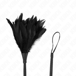 KINK - PLUMES DE POULET TICKLE EN FORME DE CORNE NOIRE 36 CM — vue 4