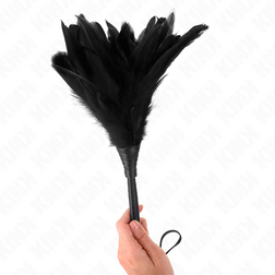 KINK - PLUMES DE POULET TICKLE EN FORME DE CORNE NOIRE 36 CM — vue 3