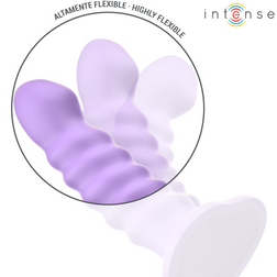 Gode vibrant spiralé silicone violet 16,5 cm — Brenda M