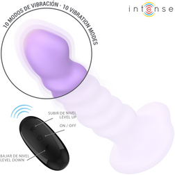 Gode vibrant spiralé silicone violet 16,5 cm — Brenda M