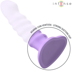 Gode vibrant spiralé silicone violet 16,5 cm — Brenda M