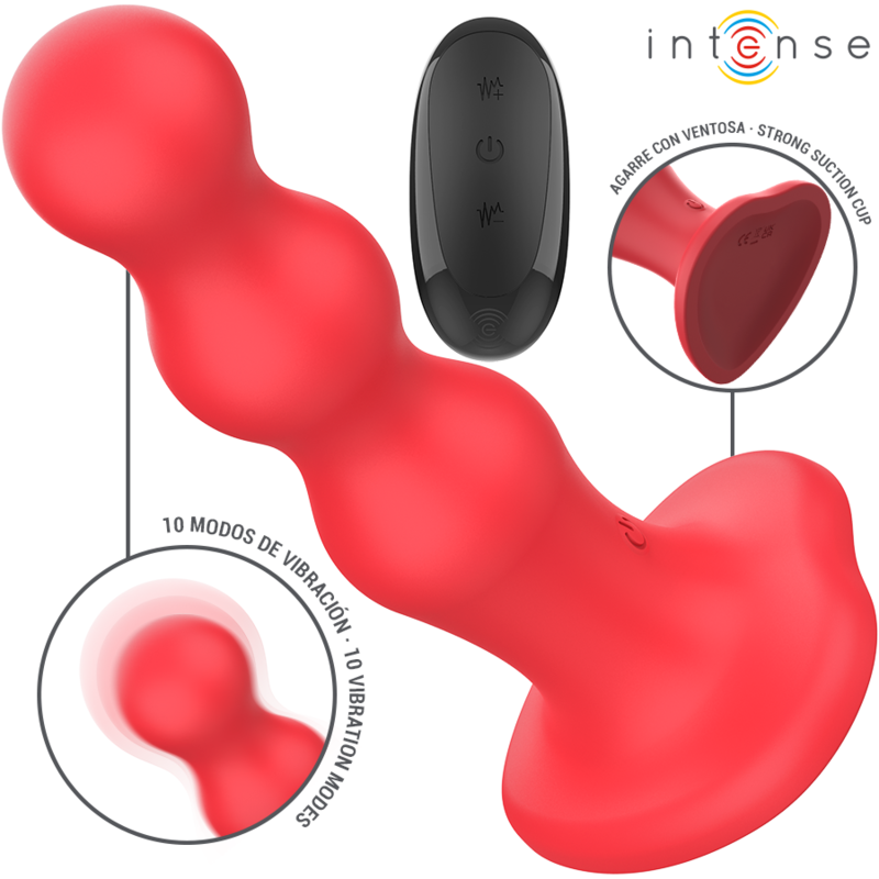 INTENSE CODY VIBRATEUR AVEC VENTOUSE TELECOMMANDE ROUGE