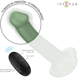 Becca Sage Green Realistic Vibrating Dildo with Suction Cup