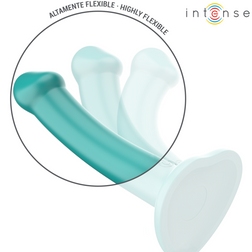 Gode réaliste vibrant ventouse turquoise — Katie