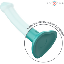 Gode réaliste vibrant ventouse turquoise — Katie