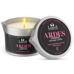 Gel lubrifiant Luxuria Bougie de massage au beurre de karité parfum raisin intime