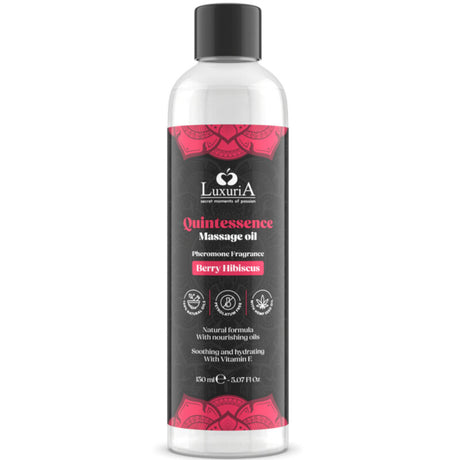 Huile de massage baies rouges 150 ml — Luxuria vue de face