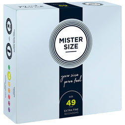 Mister Size Préservatif latex 49 mm taille S 36 unités vu de face