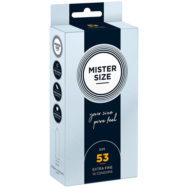MISTER SIZE PRESERVATIF TAILLE M 53 MM 10 UNITES