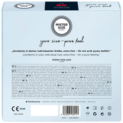 MISTER SIZE PRESERVATIF TAILLE XL 60 MM 36 UNITES