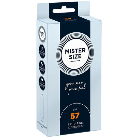 MISTER SIZE PRESERVATIF TAILLE L 57 MM 10 UNITES