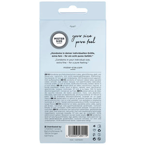 MISTER SIZE PRESERVATIF TAILLE L 57 MM 10 UNITES