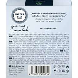 MISTER SIZE PRESERVATIFS TAILLE XS 47 MM 3 UNITES
