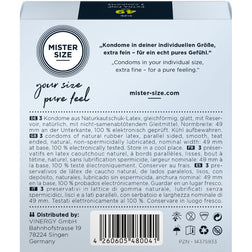 MISTER SIZE PRESERVATIF TAILLE S 49 MM 3 UNITES