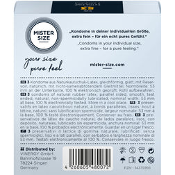 MISTER SIZE PRESERVATIF TAILLE M 53 MM 3 UNITES