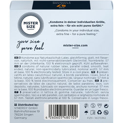 MISTER SIZE PRESERVATIF TAILLE L 57 MM 3 UNITES