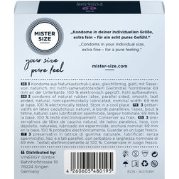 MISTER SIZE PRESERVATIFS TAILLE XXXL 69 MM 3 UNITES