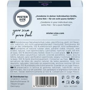 MISTER SIZE PRESERVATIFS TAILLE XXXL 69 MM 3 UNITES