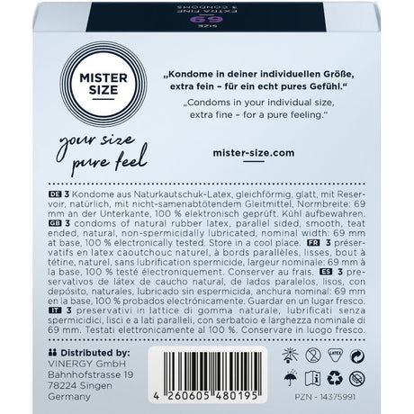MISTER SIZE PRESERVATIFS TAILLE XXXL 69 MM 3 UNITES