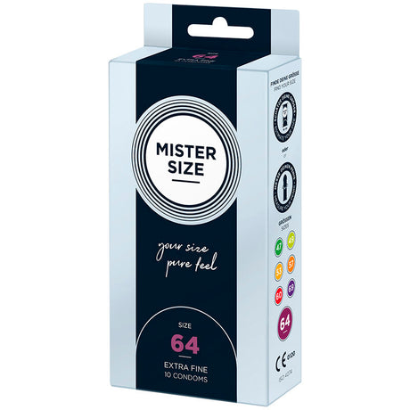 MISTER SIZE PRESERVATIFS TAILLE XXL 64 MM 10 UNITES