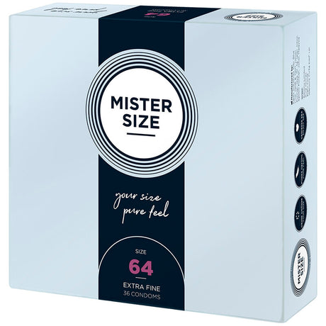 MISTER SIZE PRESERVATIFS TAILLE XXL 64 MM 36 UNITES