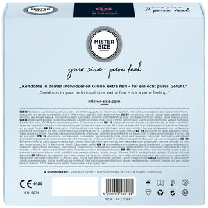 MISTER SIZE PRESERVATIFS TAILLE XXL 64 MM 36 UNITES