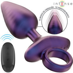 Plug anal vibrant en silicone violet avec télécommande sans fil