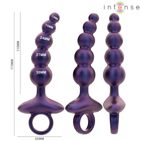 Plug chapelet vibrant télécommande 10 modes — vue de profil