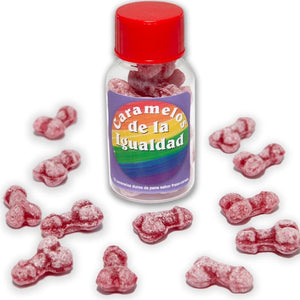 DIABLO PICANTE 12 BONBONS EGALITE DE FORME DE PENIS FRAISE CERISE