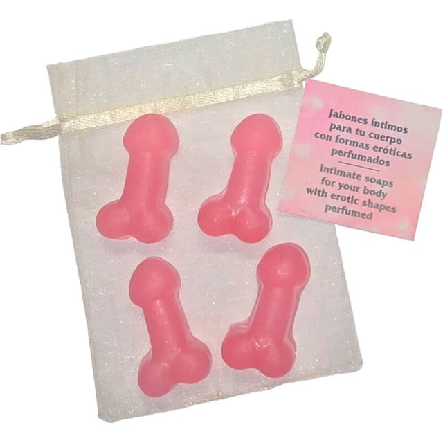 DIABLO PICANTE 4 MINI SAVONS PARFUMES EN FORME DE PENIS ROSE