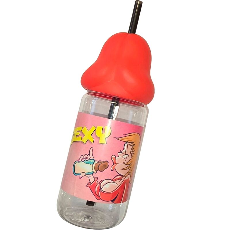 DIABLO PICANTE BIBERON EN FORME DE PENIS 360 ML ROUGE