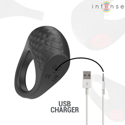 Cockring Clover noir télécommande - accessoires inclus visibles