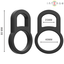 INTENSE BOBBY DOUBLE ANNEAU PENIS EN SILICONE NOIR