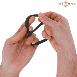 INTENSE BOBBY DOUBLE ANNEAU PENIS EN SILICONE NOIR